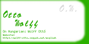 otto wolff business card