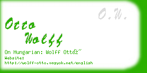 otto wolff business card